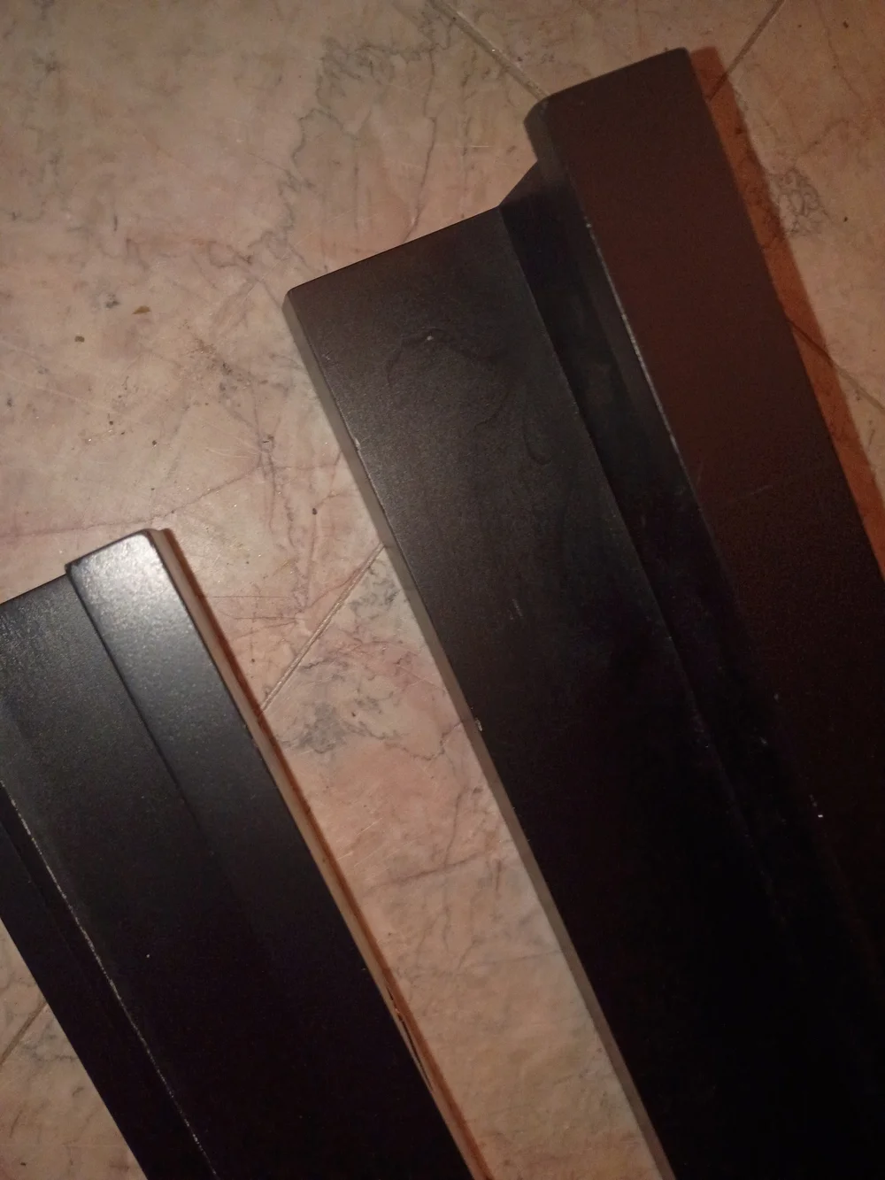 Pottery Barn Black Decorative Wall Panel Set of floating shelves